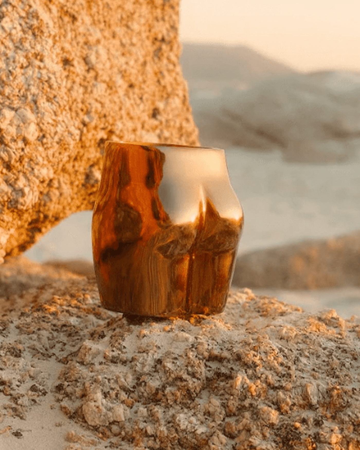 Poured New York Flames & Flannel Iron Booty Candle | Here & Always